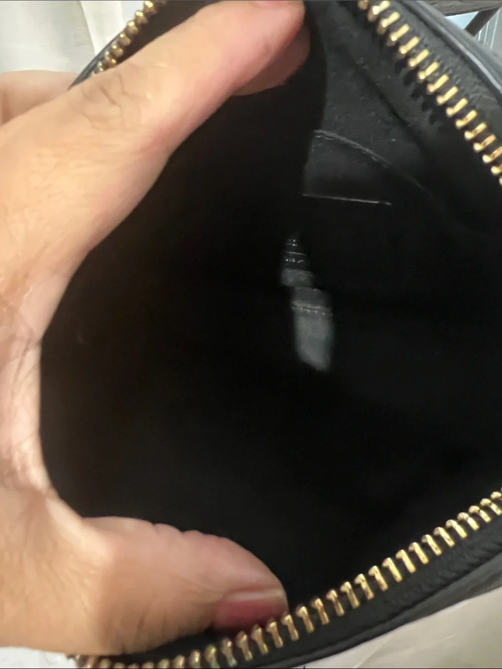 Coach Brown Signature Cosmetic Pouch with Black Trim
